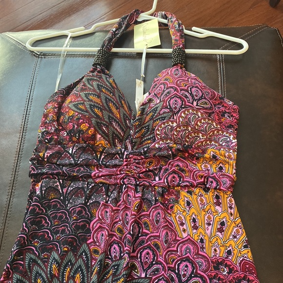 NWT Halter Maxi Dress with Built in Cups - Picture 3 of 5